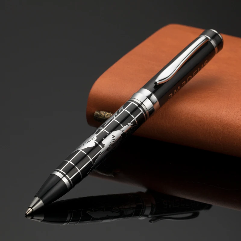 2025 металлические роликовые ручки с картой мира металлическая ручка эко-роликом