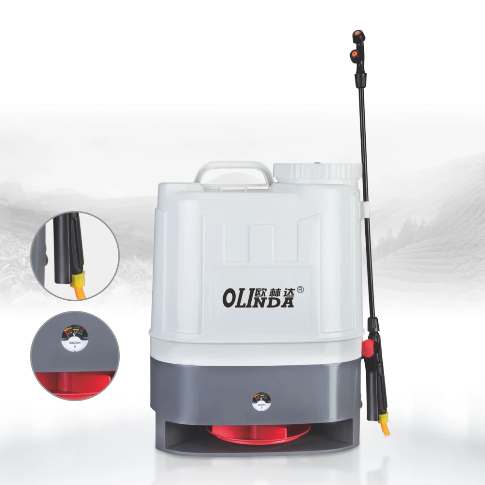 China fertilizer applicator electric battery power knapsack machine airless equipment 18L agriculture automatic sprayer
