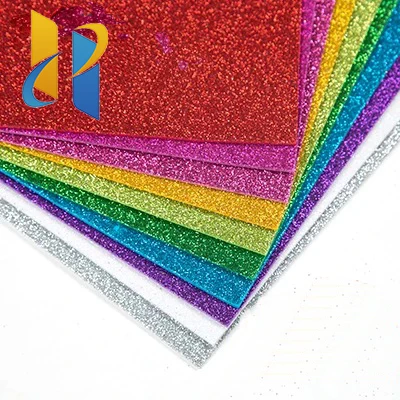 Paper A4 High Quality EVA Foam Glitter Paper Customized  Colorful Glitter EVA Foam Sheet Shiny