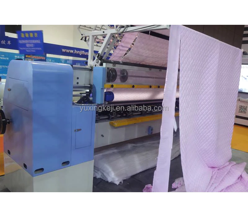 Affordable computerized quilting machine for blanket making with edge cutting device