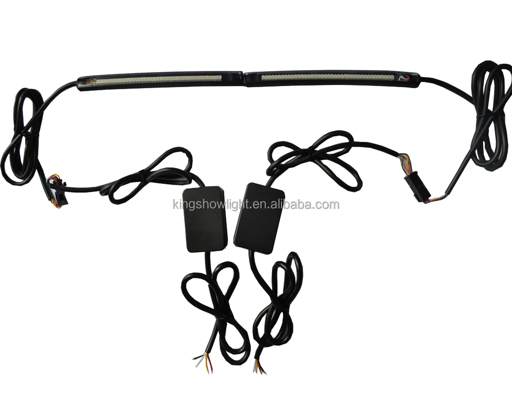 задние фонари с Сканирования Янтарный Цвет LED Автомобилей Fender Побочные Индикаторы Сигнала Поворота свет Панелей