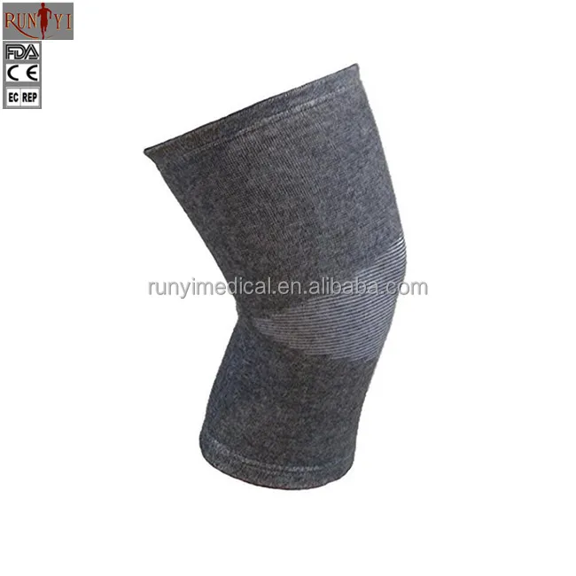 Wholesale Breathable Elastic Bamboo Charcoal Cotton Kneepad Knee Sleeve Support for Sports Safety