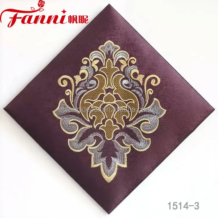 Custom Pattern Embroidered Upholstery Stock Lot Cheap PVC Leather Fabric Gray For Cushion