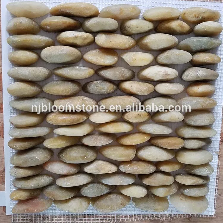 
cheap standing pebble shaped mosaic tile for decoration 