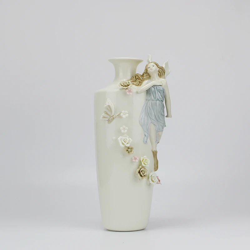 Свадьбы и домашнего декора керамические ангелы ваза для цветов
