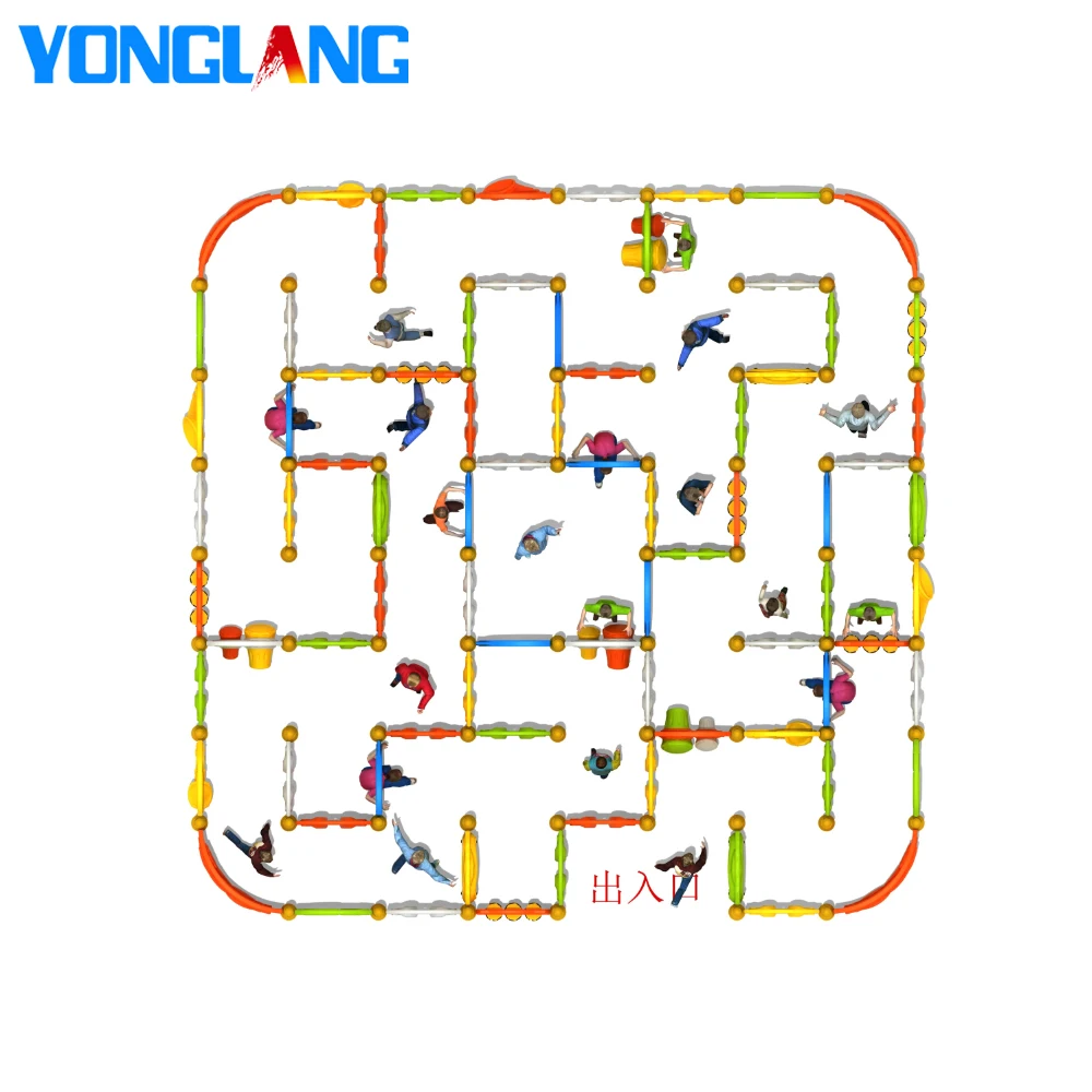 YL-MG001 Outdoor Combined Large Maze Games Panel Outdoor Playground Park