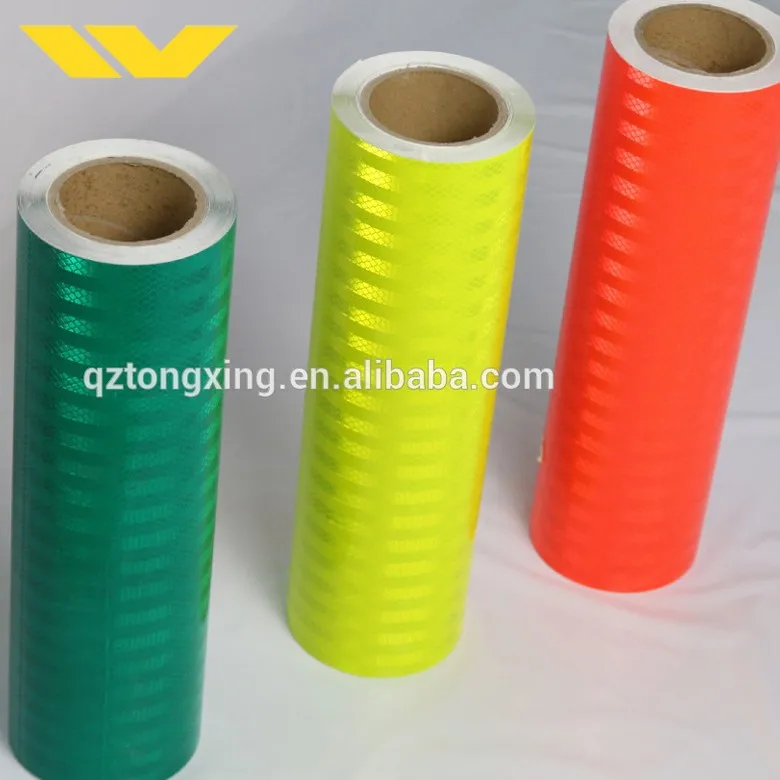  Hot Sale Fluorescent Green Prismatic Reflective Vinyl Roll For Car