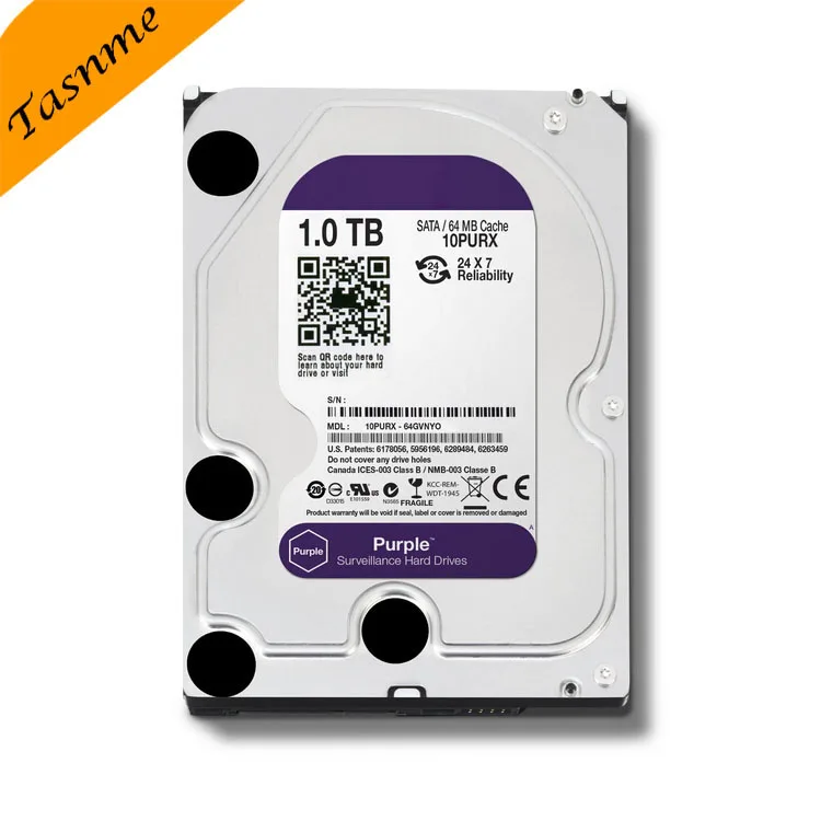 3.5' Internal Purple hard drive 1TB Monitoring Hard Disk Drive