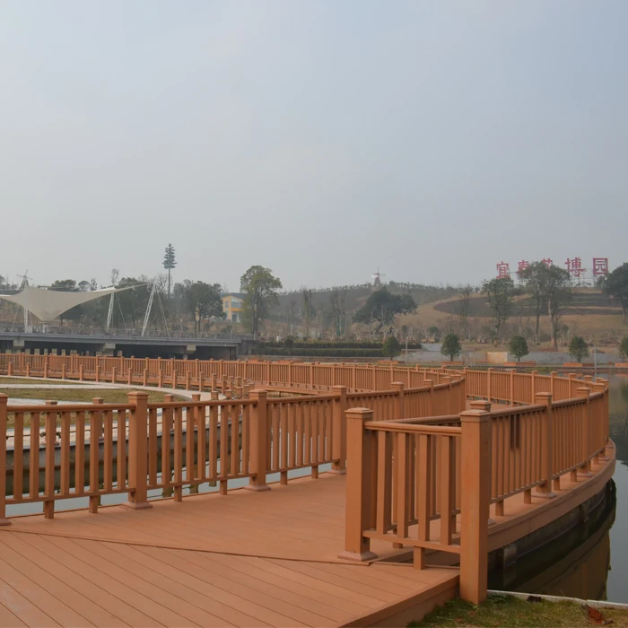 Outdoor home and garden patio easy installation customized size composite wood wpc railing