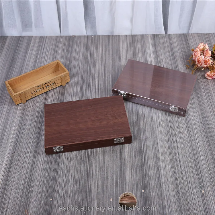 
Top quality crayons set wooden box pack Unique design kwaii mini crayons for children 