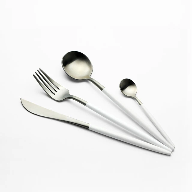 High Quality Silver white Flatware Spoon And Fork Stainless Steel Cutlery Set