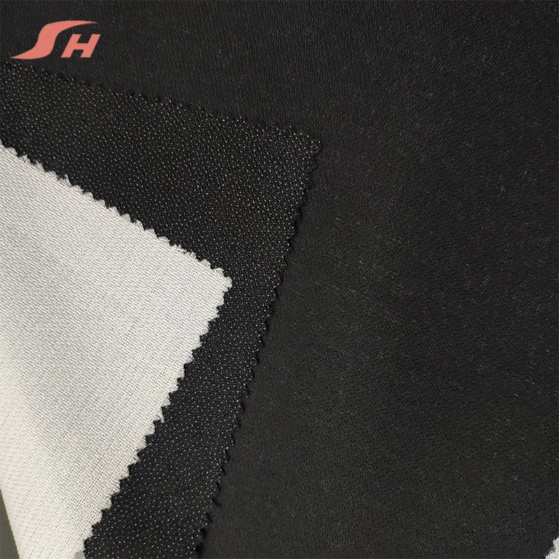 100% Polyester PES double dot suits water jet loom interlining manufacture