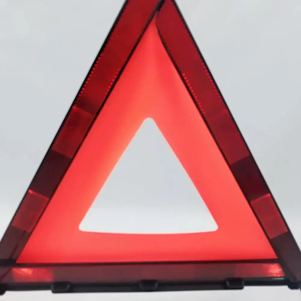ECE R27 Certified safety reflector warning triangle, flashing emergency triangle