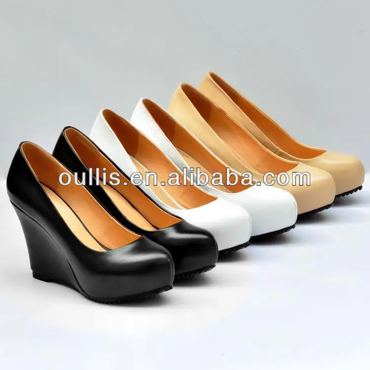 latest fashion shoes women high heels leather wedges shoes CP6094
