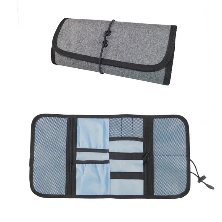 Travel Gear Organizer Electronics Accessories Bag, Small Gadget Carry Case Storage Bag Pouch for Charger USB Cables SD Memory