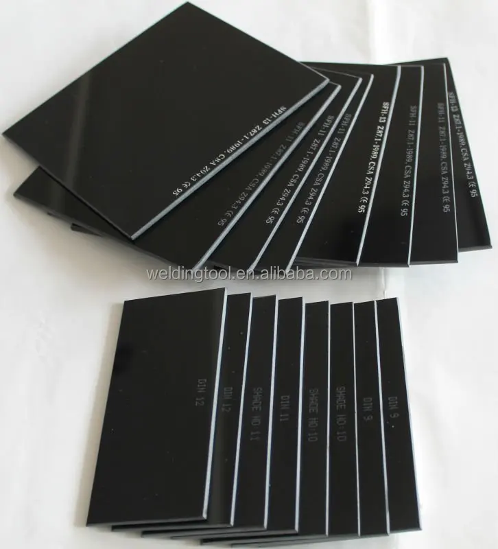 BLACK WELDING GLASS FILTER LENSES PROTECTIVE GLASS