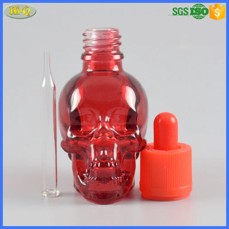 colorful glass essential oil bottle pipette 1oz 30ml skull bottle dropper glass dropper