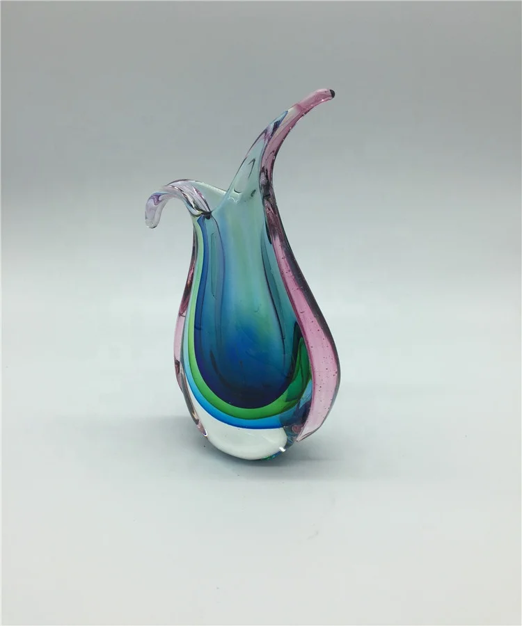 Teardrop Model Colorful Glass Murano Glass Vase