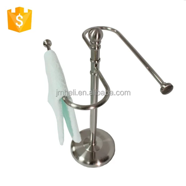 
European new design metal bath table standing towel rack 