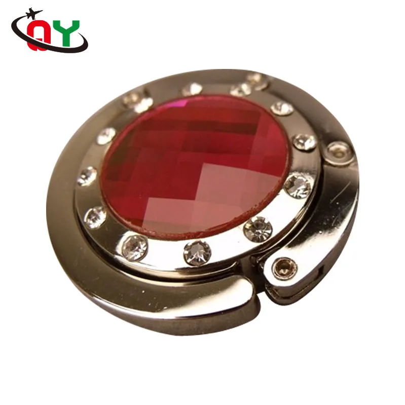 2023 hot sale customize brass metal folding purse bag hanger for ladies