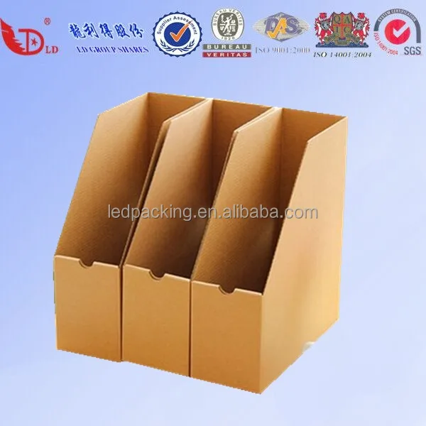 Recyclable magazine file cardboard paper box Eco-friendly pracrical box