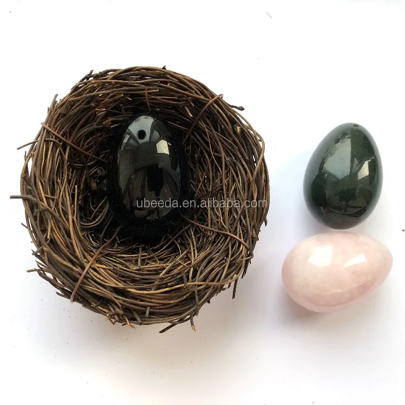 Wholesale safe vaginal strength black obsidian crystal egg