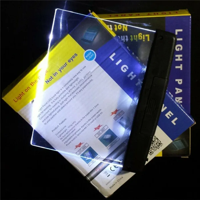 AAA Battery powered Book reading light Panel Portable night vision reading lamp