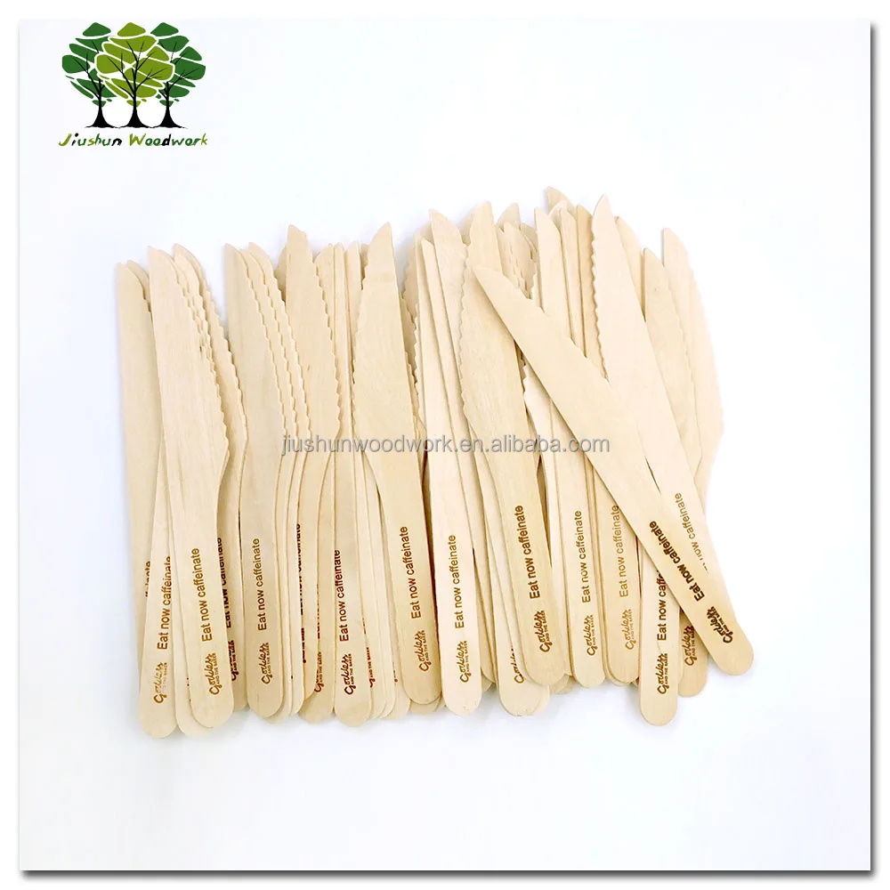 Customized logo disposable wooden cutlery set / fork / spoon