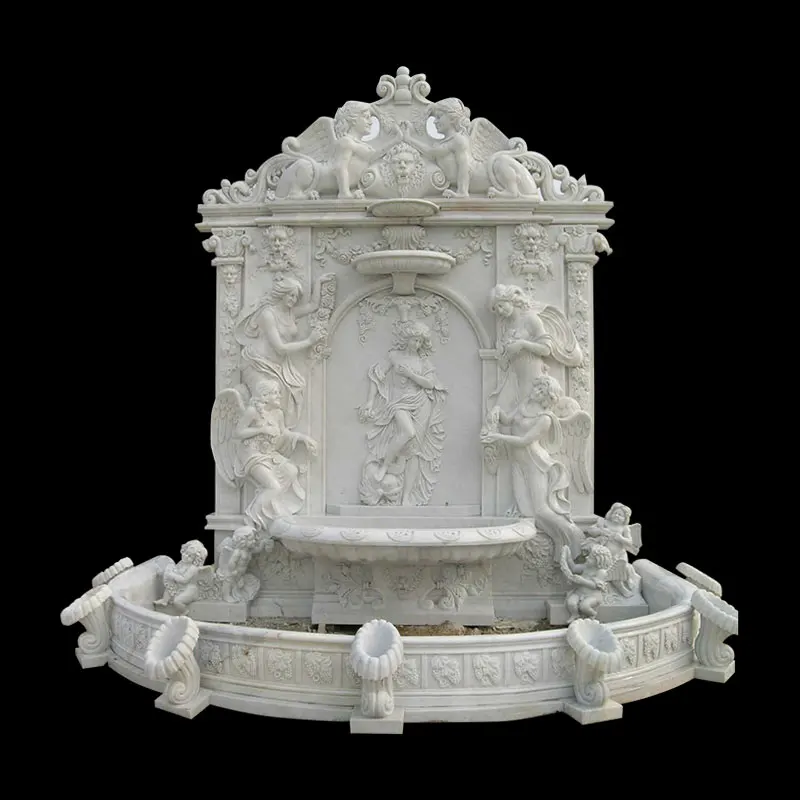 Factory direct sales large marble outdoor water fountain with horse