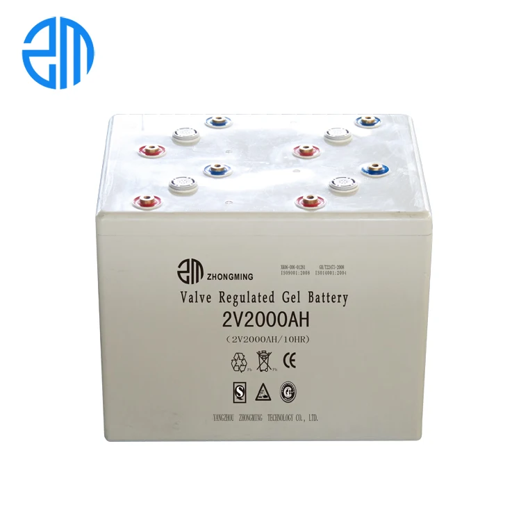 ZM Long Life Gel Batteries Opzv Tubular Batteries 2V 1000ah