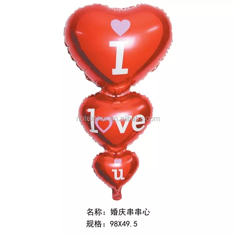 I Love You heart shaped helium mylar balloon outdoor inflatable valentine decoration