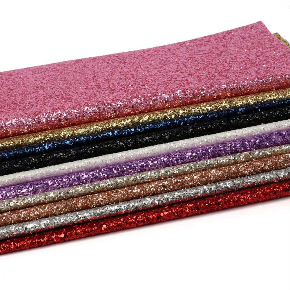 Wholesale price high quality chunky glitter fabric for wallpaper