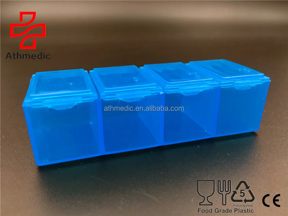 2025 Athmedic food grade custom logo premiums customized promotion cheap 4 case compartments pill box case organizer planner