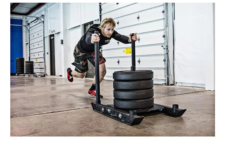 Bodybuilding machine fitness gym sled power sled pull and push training machine