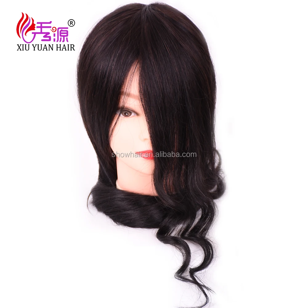 Factory Direct Sale 8~18 inch black 100% human hair mannequin training doll head for training