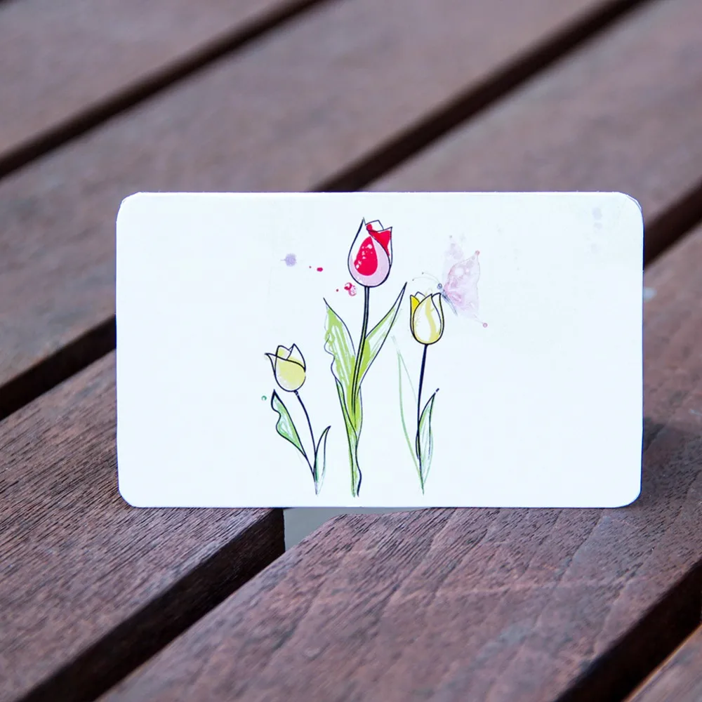 
3d tulip pop up greeting cards with best wishes for writing 