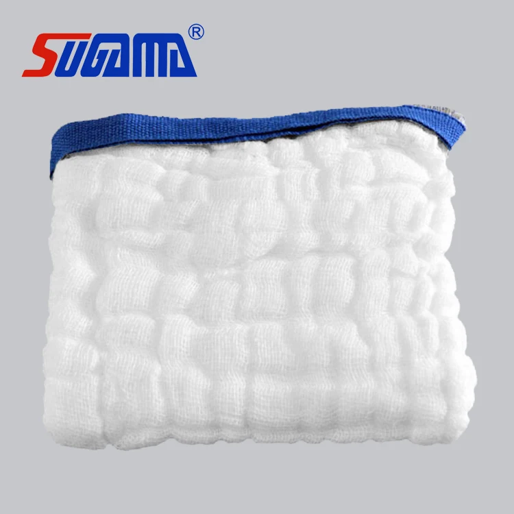 High quality surgical non sterile lap sponges blue loop and x ray chips medical non sterile lap sponge