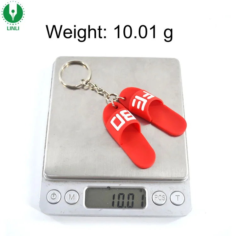 
Advertising Custom Logo Soft PVC Sandal Keychain 