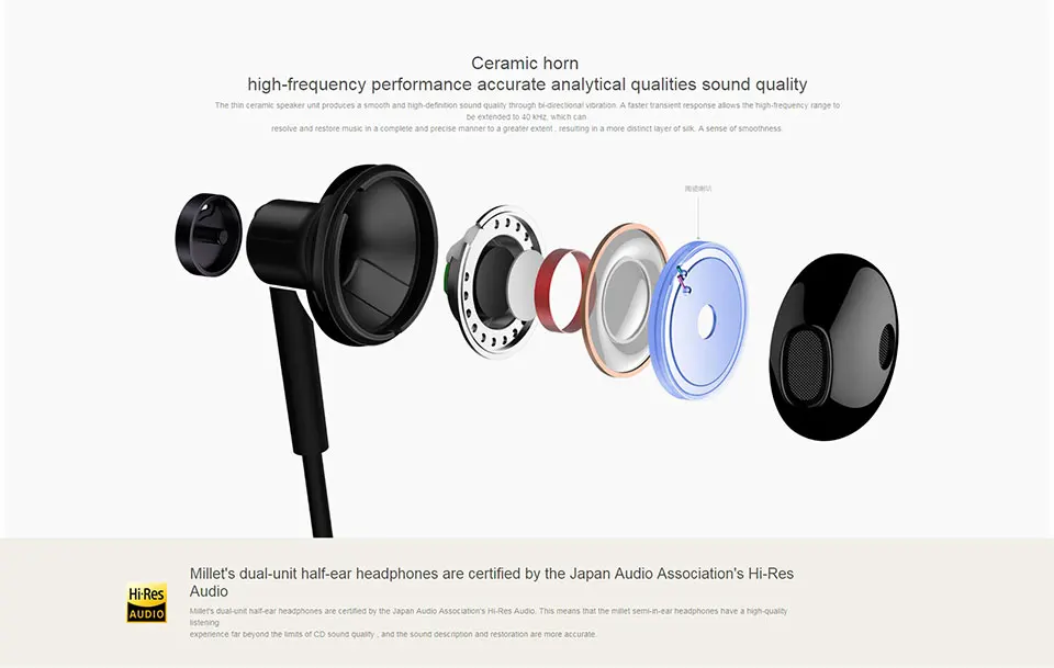 
Best Cheap Wired Mi Earphones Dual Driver Earphones Headphones Connection Length 1.25m Plug Type 3.5mm 