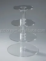 3 tired round fancy wedding dessert cake display stand clear acrylic cupcake stand
