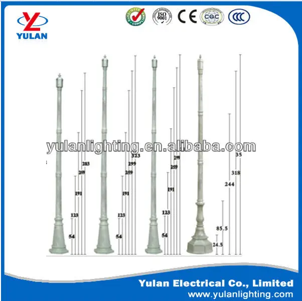 3m garden lighting pole light,garden led pole light,led garden pole light manufactory in china