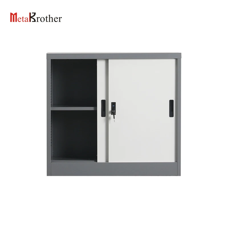 2 Sliding Door Steel Storage File Cabinets Vertical Metal Bookshelf Fireproof Filing Cabinet Luoyang Office Furniture Equipment