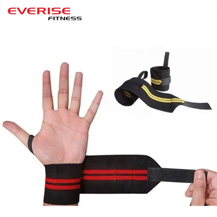 Custom Adjustable Gym Sports Protective Cotton Weight Lifting Support Wrist Wraps