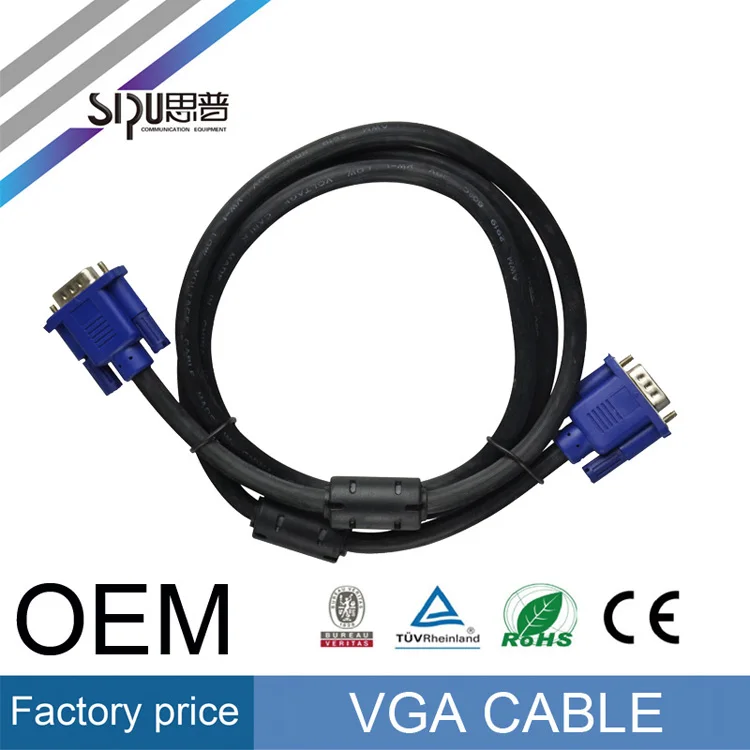 SIPU Лучшее качество VGA Кабель 3 + 6 оптовая 10 м vga между мужчинами кабель лучший кабель vga цены