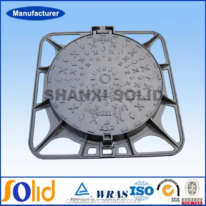 Высокое качество EN124 пластичного железа люка крышки канализационных