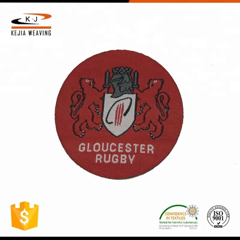 Wholesale Qualities Product Laser Cut Custom Polyester Sticker Woven Patches