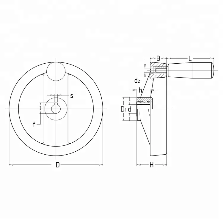 M6 M8 пластиковое ручное колесо с двумя спицами cnc ручное колесо
