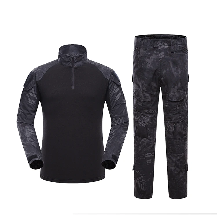 
Wholesale Black Camouflage Military Style Army Clothing Tactical Combat Suit/Uniform 
