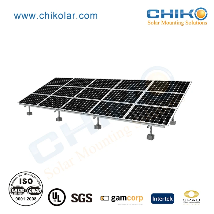 Galvanized steel ground solar mounting system bracket / racking / stand