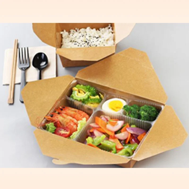 
One side PE coated paper 300gsm brown kraft paper+18gsm film for making chicken box/ fast food packaging box/white noodle boxes 